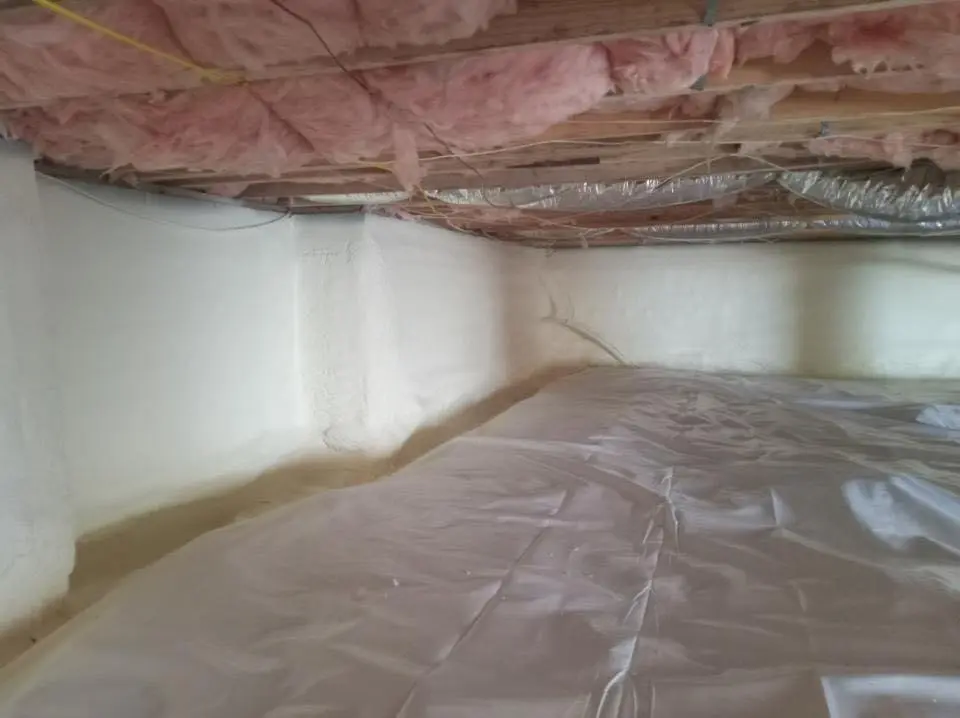Crawl space encapsulation with closed-cell spray foam for Spray Foam Roofing in Titusville